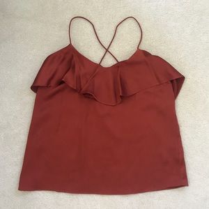 Burnt orange Harlyn Anthropologie tank top
